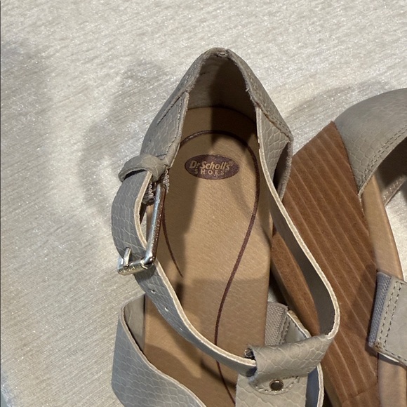 Dr. Scholl's Taupe Strappy Wedge Sandals - Picture 3 of 3